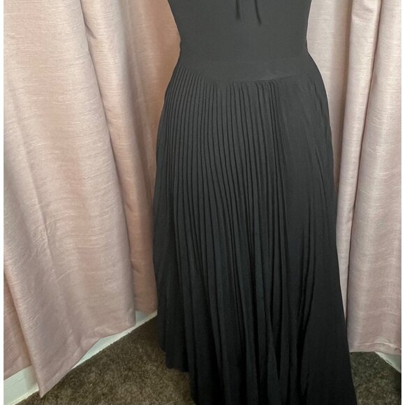 Charles Rafael For Zango XS Black Halter Pleated Maxi Dress  Elegant Evening USA - Picture 8 of 16